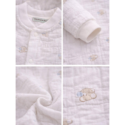 Teddy with Bubble Full-Sleeve Jumpsuit Romper