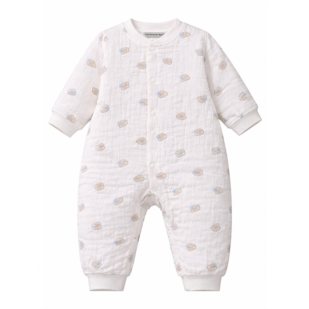 Teddy with Bubble Full-Sleeve Jumpsuit Romper