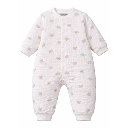 Teddy with Bubble Full-Sleeve Jumpsuit Romper