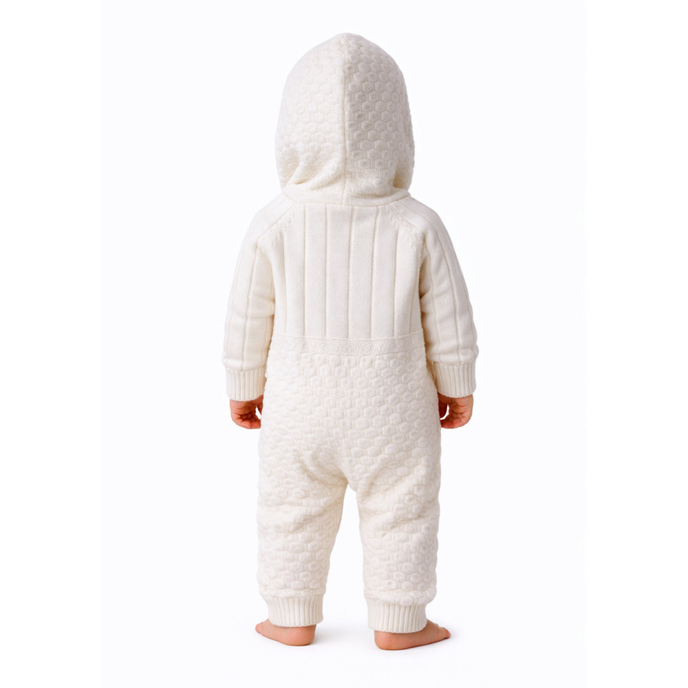 Ivory Crown Full-Sleeve Jumpsuit Winter Romper