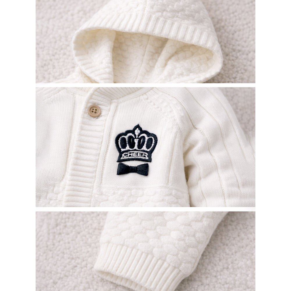 Ivory Crown Full-Sleeve Jumpsuit Winter Romper