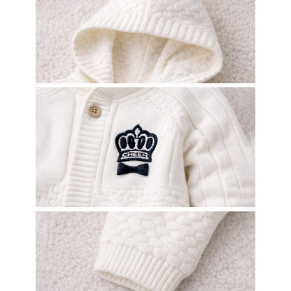 Ivory Crown Full-Sleeve Jumpsuit Winter Romper