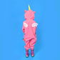 Bright Pink Magical Unicorn Theme All Over Jumpsuit / Playsuit Raincoat for Kids - Little Surprise Box