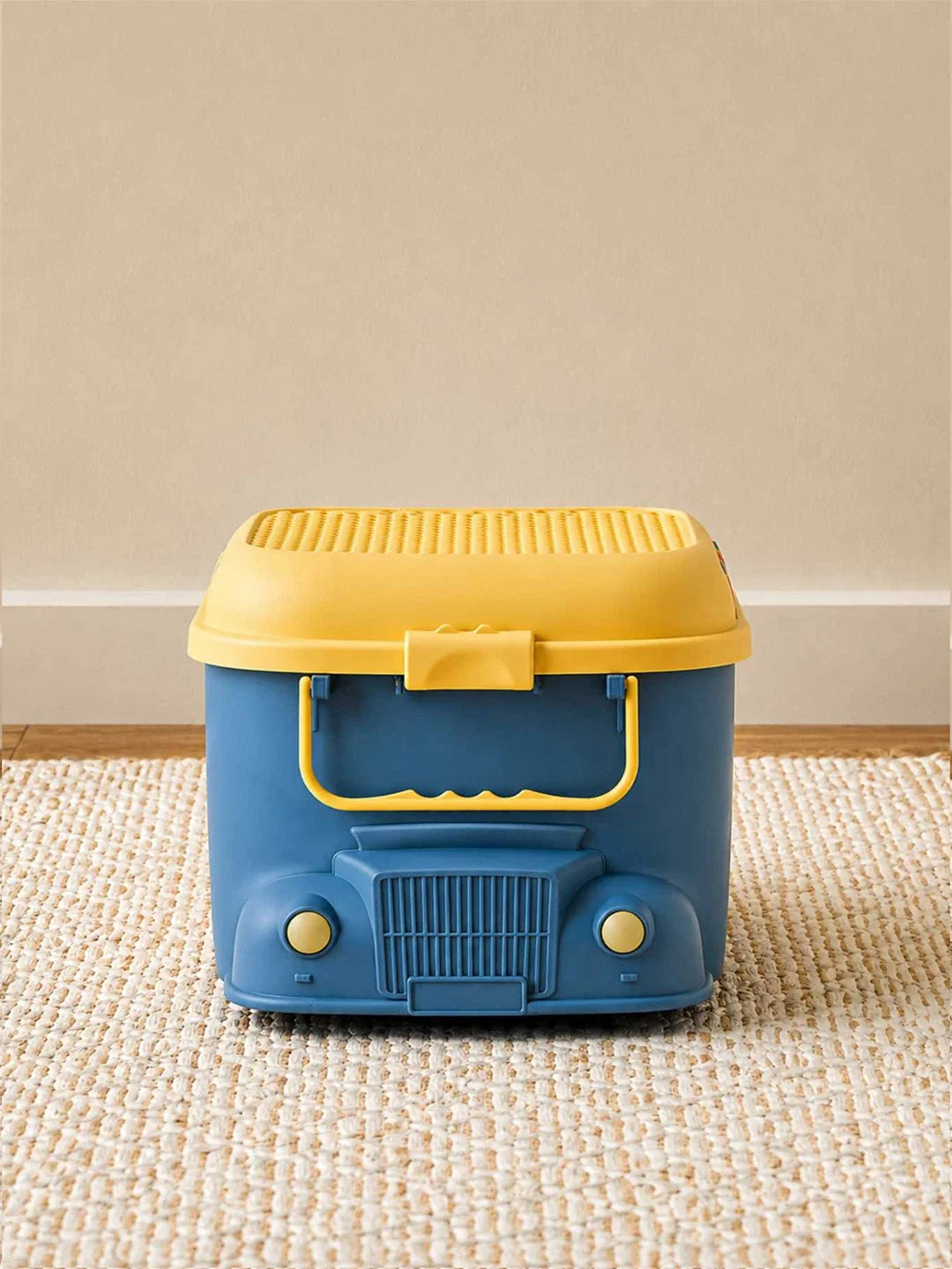 Blue Toy Bus Kids Storage Box