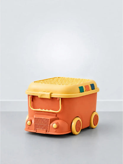 Orange Toy Bus Kids Storage Box