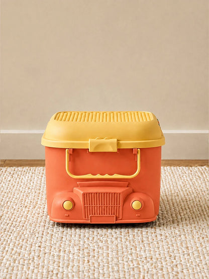 Orange Toy Bus Kids Storage Box