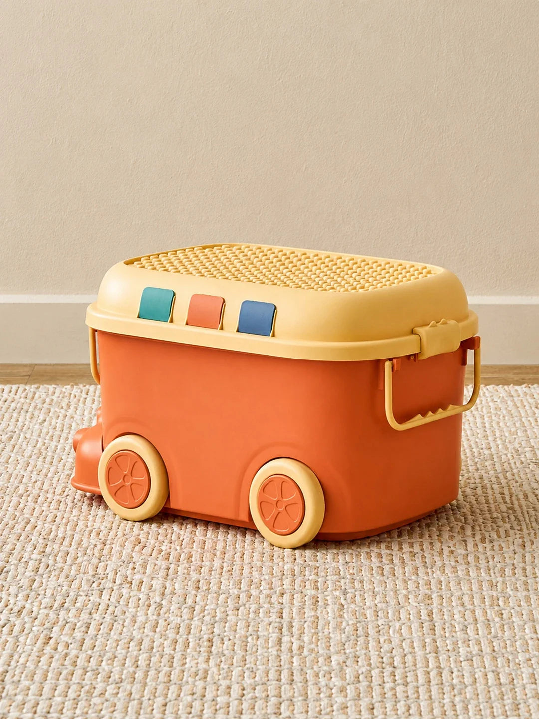 Orange Toy Bus Kids Storage Box