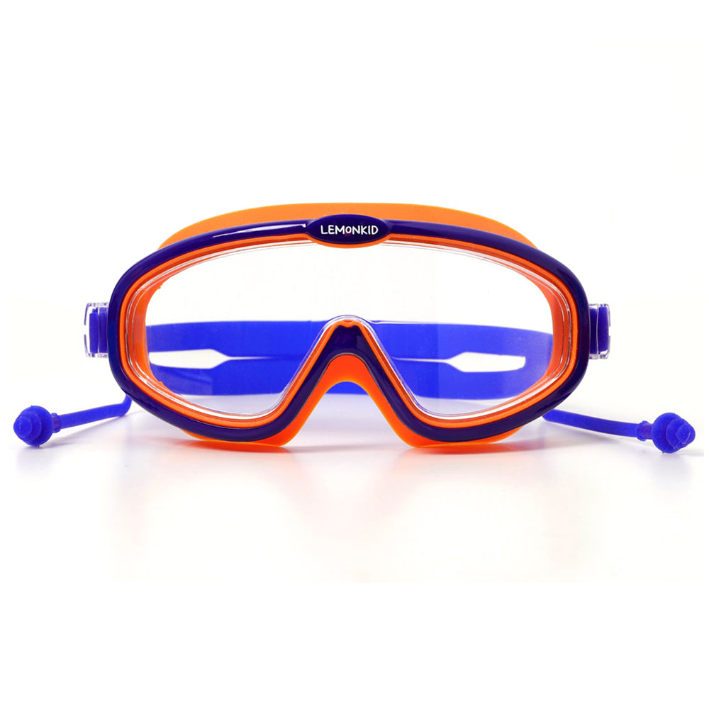 Blue Orange two border Anti-Fog UV Protection Leakproof Design Swim Goggles for Kids,4Years - 10Years - Little Surprise Box