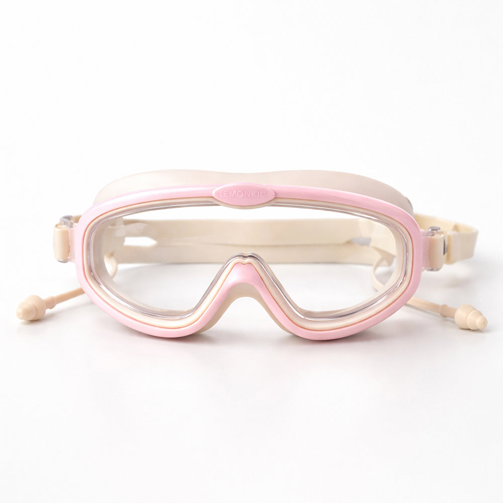 Pink White 2 Border Anti-Fog UV Protection Leakproof Design Swim Goggles for Kids, 4Years - 10Years - Little Surprise Box