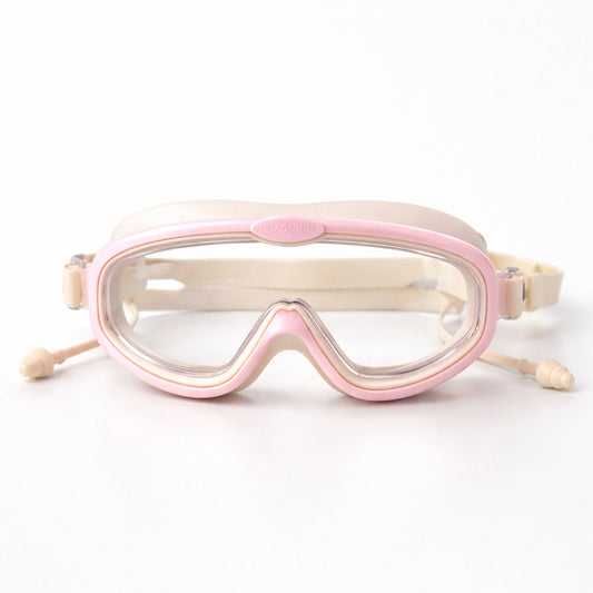 Pink White 2 Border Anti-Fog UV Protection Leakproof Design Swim Goggles for Kids, 4Years - 10Years - Little Surprise Box