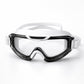 Black & White 3 dash Glass panel styled Anti-Fog UV Protection Leakproof design Swim Goggles for 12 Years + & Adults -