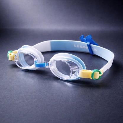 Blue & Green Croc Face, Anti-Fog UV Protection Leakproof Design Swim Goggles for Kids, 5Years - 10Years - Little Surprise Box