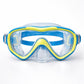 Snorkelling Scuba Diving Mask, Blue Neon Green Anti-Fog underwater snorkelling Goggles for Kids & Adults, 10Years and above