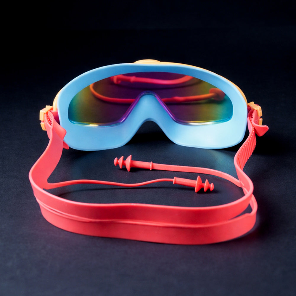 Blue, Orange & Red Anti-Fog UV Protection Leakproof Swim Goggles for Kids, 4–10 Years - Little Surprise Box