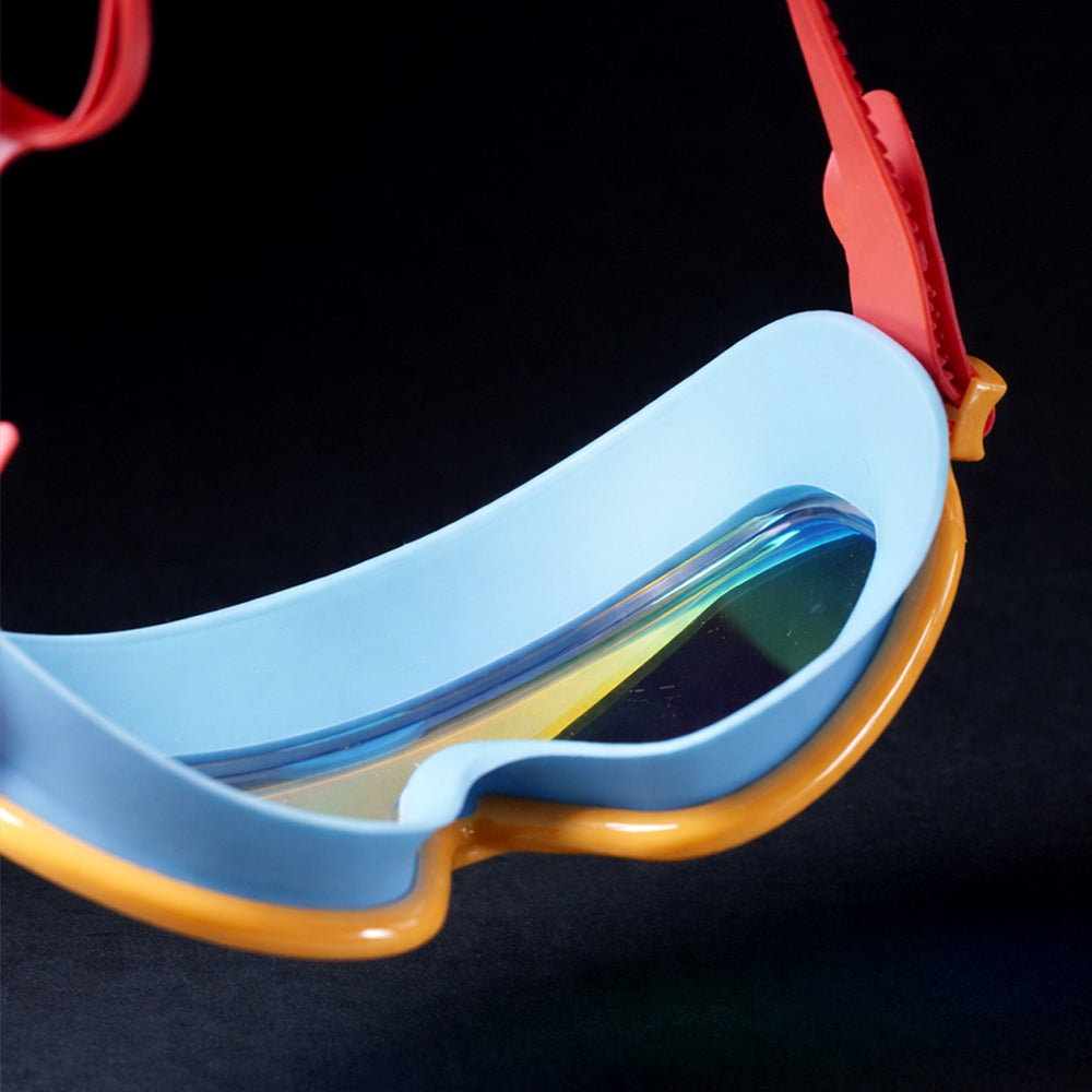 Blue, Orange & Red Anti-Fog UV Protection Leakproof Swim Goggles for Kids, 4–10 Years - Little Surprise Box