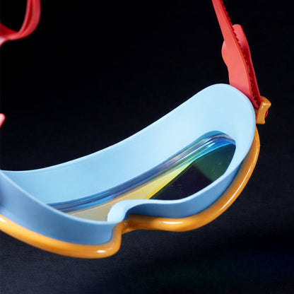 Blue, Orange & Red Anti-Fog UV Protection Leakproof Swim Goggles for Kids, 4–10 Years - Little Surprise Box