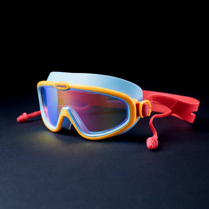 Blue, Orange & Red Anti-Fog UV Protection Leakproof Swim Goggles for Kids, 4–10 Years - Little Surprise Box