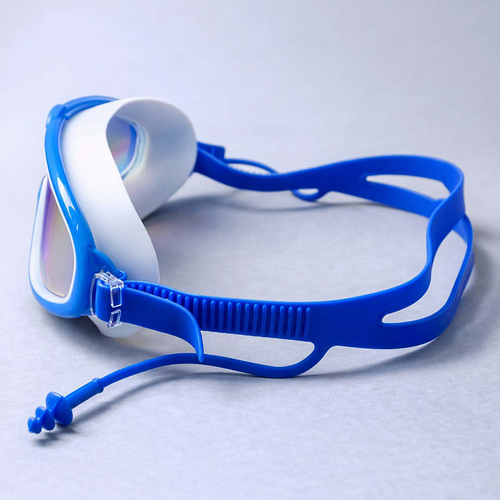 Blue & White Anti-Fog UV Protection Leakproof Swim Goggles for Kids, 7–15 Years - Little Surprise Box