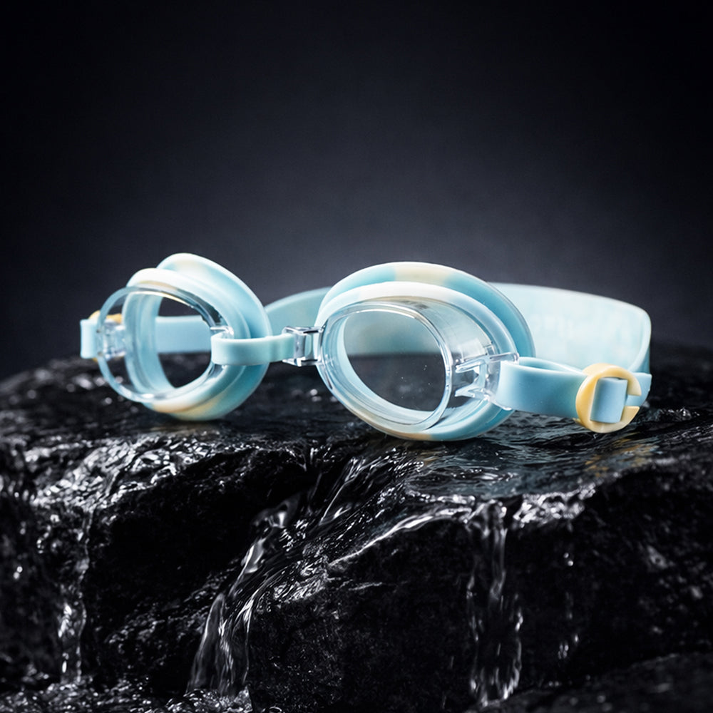 Blue & Yellow Dog Face, Anti-Fog UV Protection Leakproof Design Swim Goggles for Kids, 5Years - 10Years - Little Surprise Box