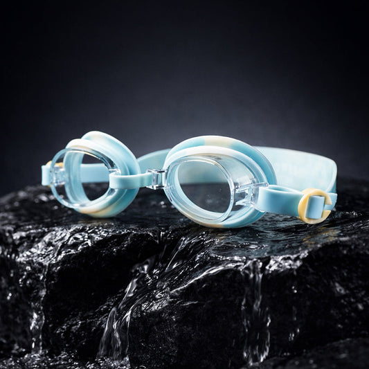 Blue & Yellow Dog Face, Anti-Fog UV Protection Leakproof Design Swim Goggles for Kids, 5Years - 10Years - Little Surprise Box
