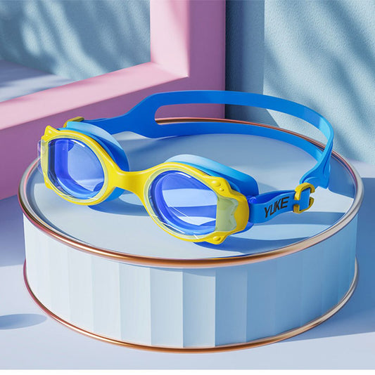 Junior Blue Yellow Anti-Fog UV Protection Leakproof Design Swim Goggles for Kids, 3 years - 8 years - Little Surprise Box