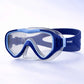Snorkelling Scuba Diving Mask, Navy Blue Anti-Fog Snorkelling-Style Swim Goggles for Kids & Adults, 10Years and above -