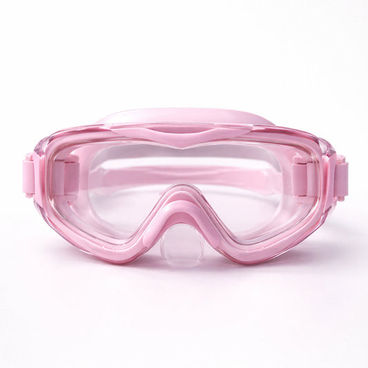 Pink 3dash Glass panel styled Anti-Fog UV Protection Leakproof design Swim Goggles for 12 years + & Adults - Little