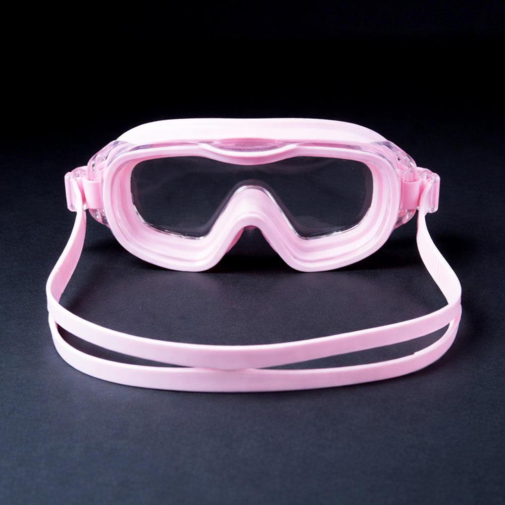 Pink 3dash Glass panel styled Anti-Fog UV Protection Leakproof design Swim Goggles for 12 years + & Adults - Little