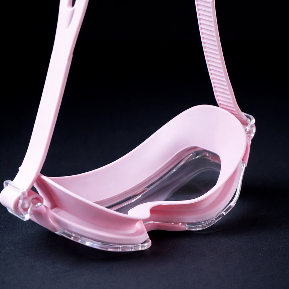 Pink 3dash Glass panel styled Anti-Fog UV Protection Leakproof design Swim Goggles for 12 years + & Adults - Little