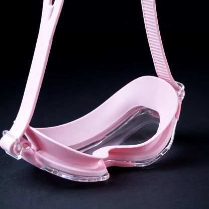 Pink 3dash Glass panel styled Anti-Fog UV Protection Leakproof design Swim Goggles for 12 years + & Adults - Little