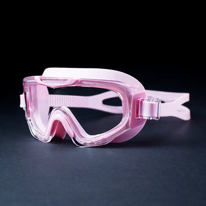 Pink 3dash Glass panel styled Anti-Fog UV Protection Leakproof design Swim Goggles for 12 years + & Adults - Little