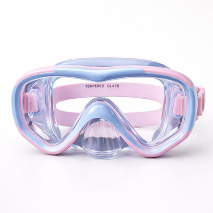 Snorkelling Scuba Diving Mask Pink Blue Anti-Fog underwater snorkelling Goggles for Kids & Adults, 10Years and above -