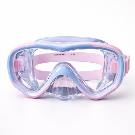 Snorkelling Scuba Diving Mask Pink Blue Anti-Fog underwater snorkelling Goggles for Kids & Adults, 10Years and above -