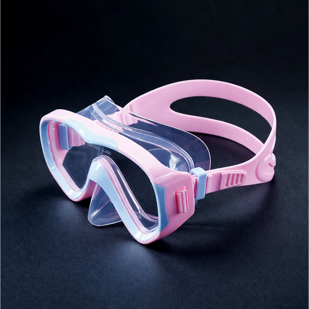Snorkelling Scuba Diving Mask Pink Blue Anti-Fog underwater snorkelling Goggles for Kids & Adults, 10Years and above -