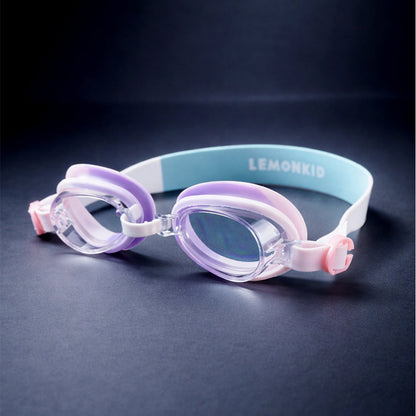 Pink & White Bow Face, Anti-Fog UV Protection Leakproof Design Swim Goggles for Kids, 5Years - 10Years - Little Surprise Box