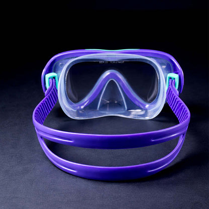 Snorkelling Scuba Diving Mask, Purple Blue Anti-Fog Snorkelling-Style Swim Goggles for Kids, for Kids & Adults, 10Years and