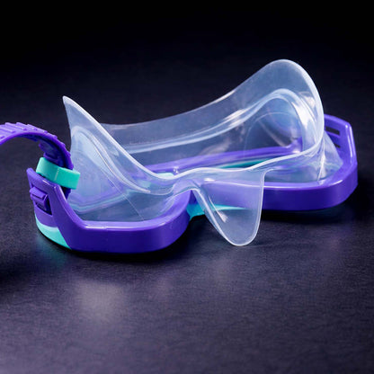 Snorkelling Scuba Diving Mask, Purple Blue Anti-Fog Snorkelling-Style Swim Goggles for Kids, for Kids & Adults, 10Years and