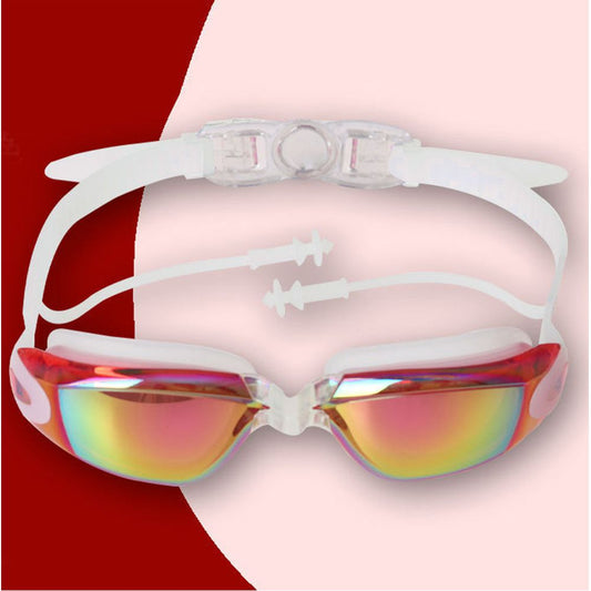 Shiny Pink Eyelid Style Anti-Fog UV Protection Leakproof design Swim Goggles for Kids 10Years and above - Little Surprise Box