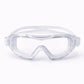 White 3 dash Glass panel styled Anti-Fog UV Protection Leakproof design Swim Goggles for 12 Years + & Adults - Little