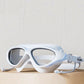 White with Light Blue Clip style Anti-Fog UV Protection Leakproof design Swim Goggles for Adults - Little Surprise Box