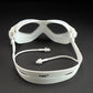 White with Light Blue Clip style Anti-Fog UV Protection Leakproof design Swim Goggles for Adults - Little Surprise Box