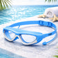 Blue Bordered White Anti-Fog UV Protection Leakproof Design Swim Goggles for Kids, 5Years - 10Years - Little Surprise Box