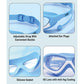 Blue Bordered White Anti-Fog UV Protection Leakproof Design Swim Goggles for Kids, 5Years - 10Years - Little Surprise Box
