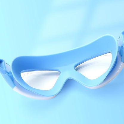 Blue Bordered White Anti-Fog UV Protection Leakproof Design Swim Goggles for Kids, 5Years - 10Years - Little Surprise Box