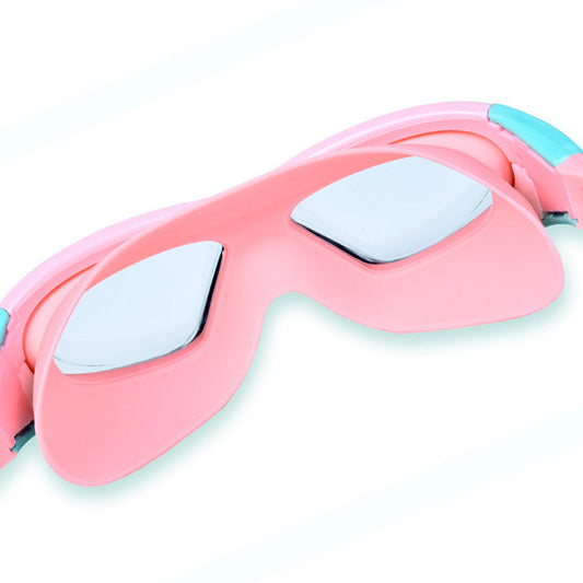 Pink Mint white border, Anti-Fog UV Protection Leakproof Design Swim Goggles for Kids, 5Years - 10Years - Little Surprise Box