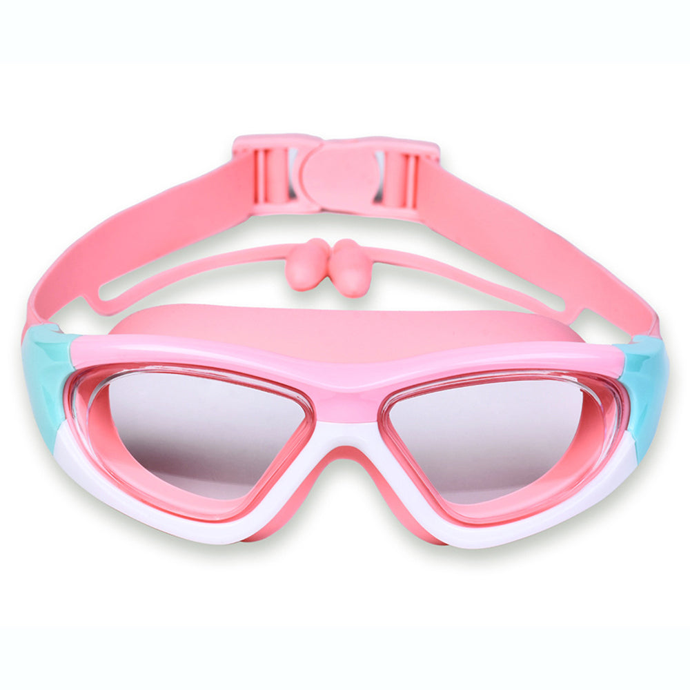Pink Mint white border, Anti-Fog UV Protection Leakproof Design Swim Goggles for Kids, 5Years - 10Years - Little Surprise Box