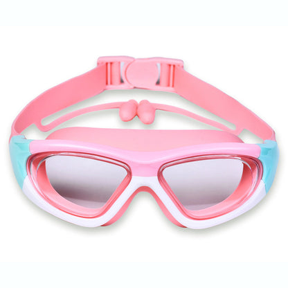 Pink Mint white border, Anti-Fog UV Protection Leakproof Design Swim Goggles for Kids, 5Years - 10Years - Little Surprise Box