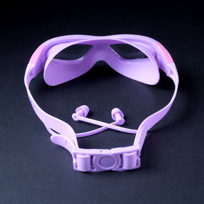 White Bordered Purple Anti-Fog UV Protection Leakproof Design Swim Goggles for Kids, 5Years - 10Years - Little Surprise Box