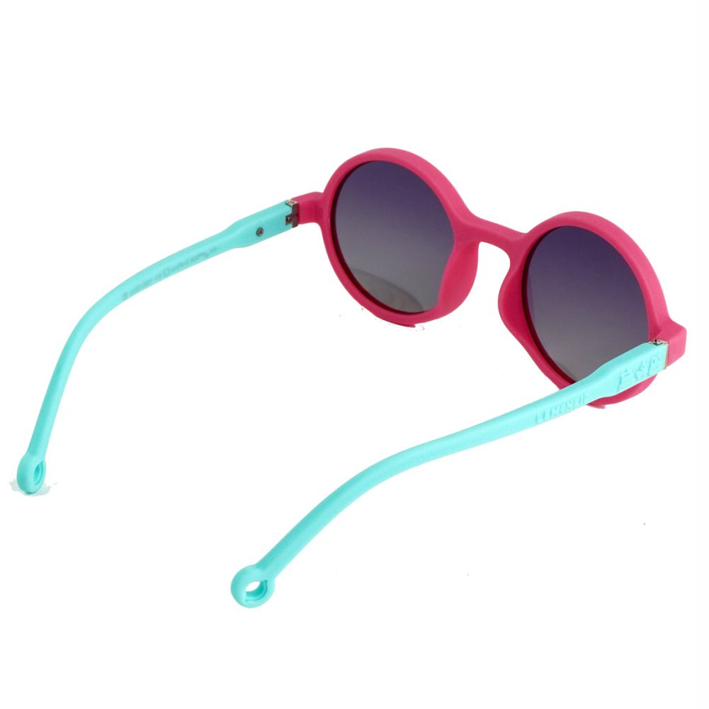 Pink Frame with Teal Arms, Anti Ultraviolet Girls Sunglasses for Toddlers with Hardcase Storage - Little Surprise Box