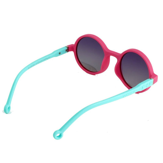 Pink Frame with Teal Arms, Anti Ultraviolet Girls Sunglasses for Toddlers with Hardcase Storage - Little Surprise Box